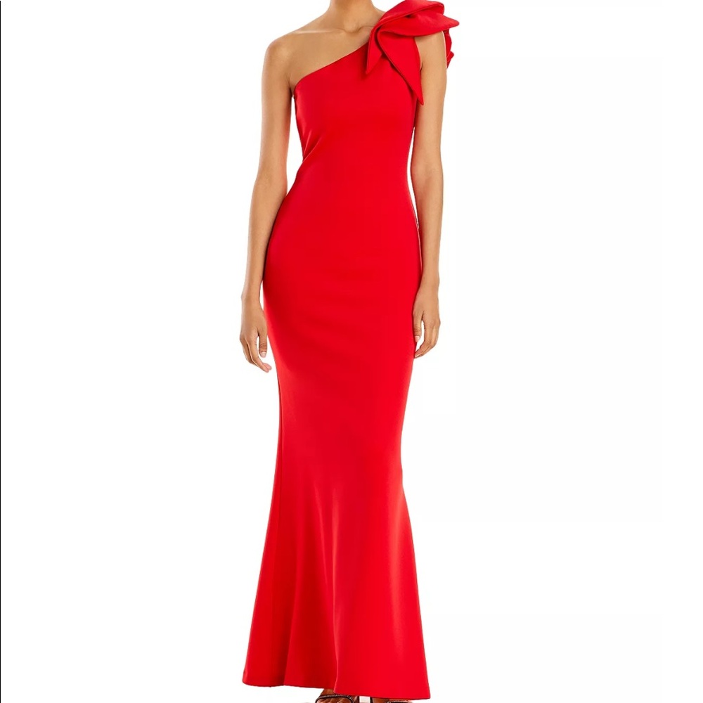 Aidan Mattox One Shoulder Gown - Red